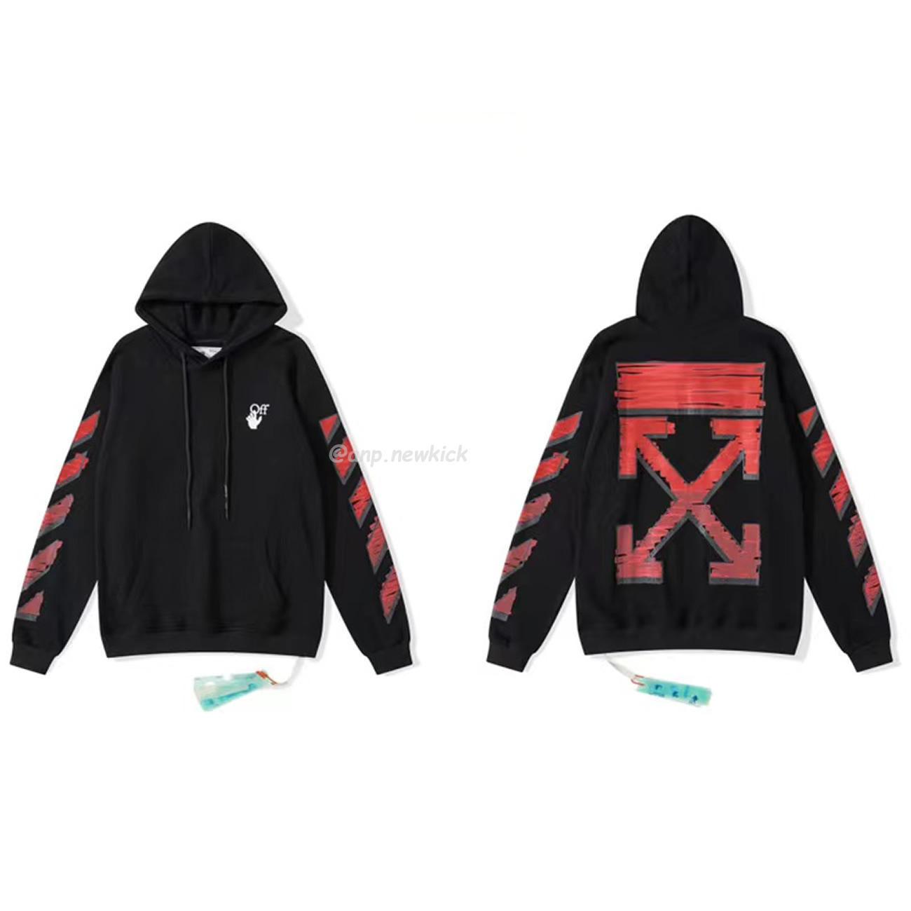 Off White Marker Hoodie Black Fuchsia Red Beige (13) - www.newkick.vip
